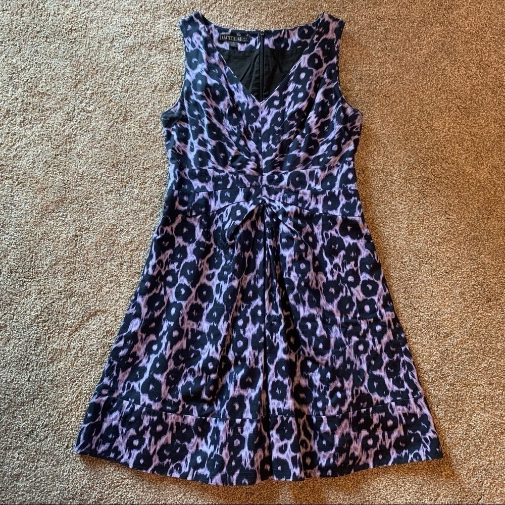 Lafayette 148 New York lavender print casual dress